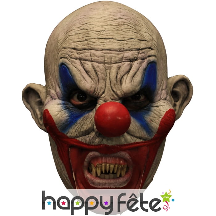 Masque de clown terrifiant aux dents pointues