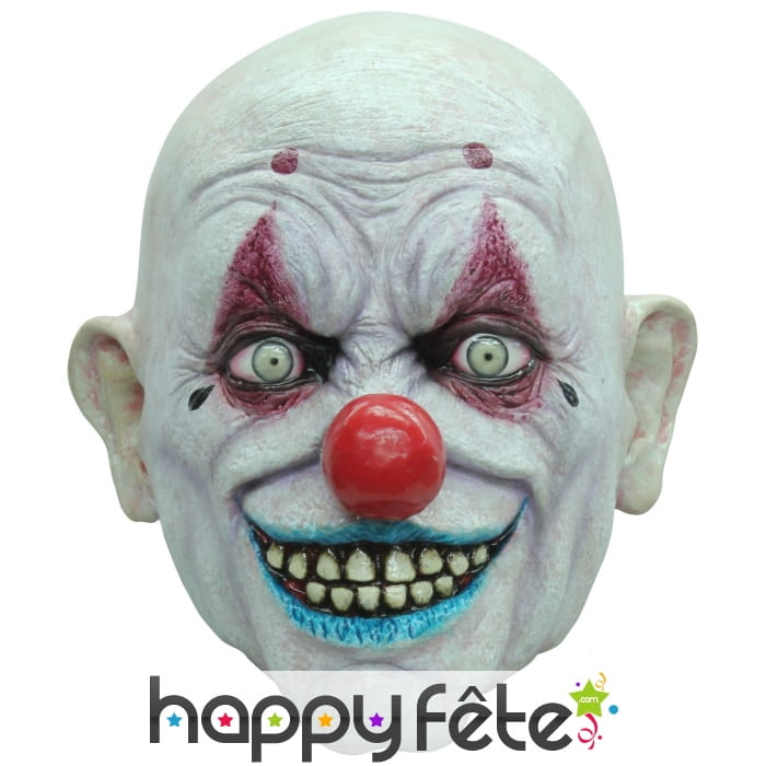 Masque de clown terrifiant chauve