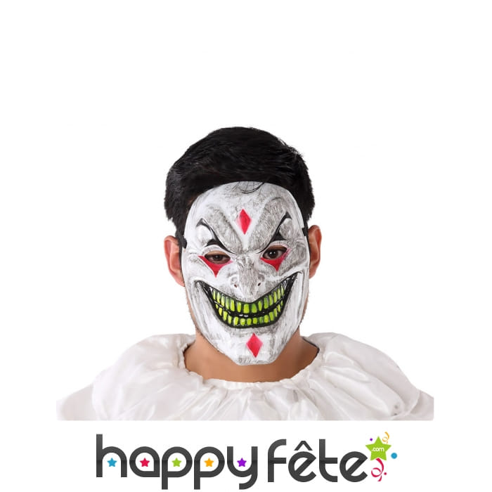 Masque de clown tueur au sourire maléfique, adulte