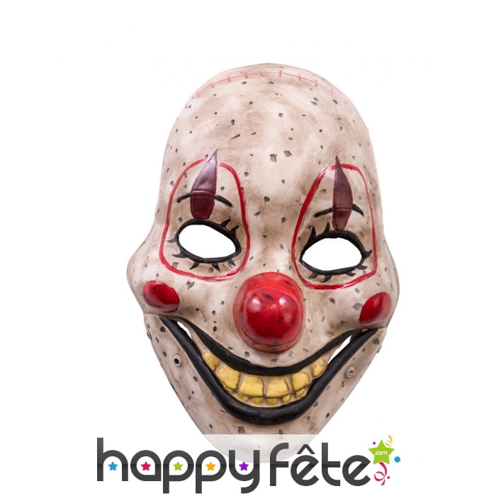 Masque de clown tueur avec bouche articulée