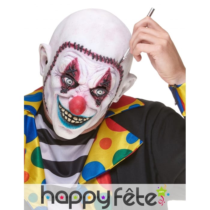 Masque de clown visage recousu