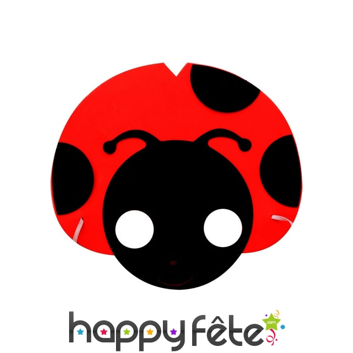 Masque de coccinelle pour enfant, en mousse