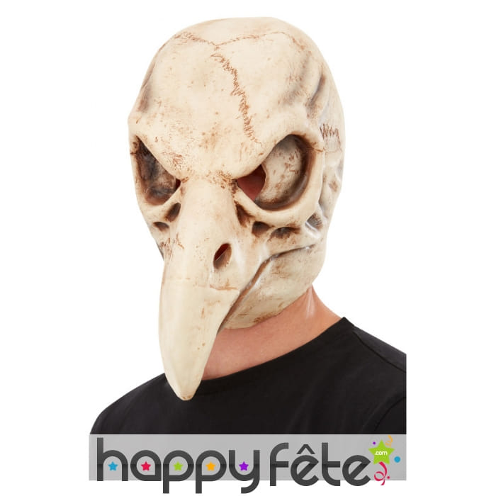 Masque de crâne d'oiseau intégral pour adulte