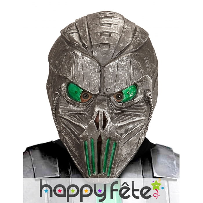 Masque de cyborg yeux verts, intégral