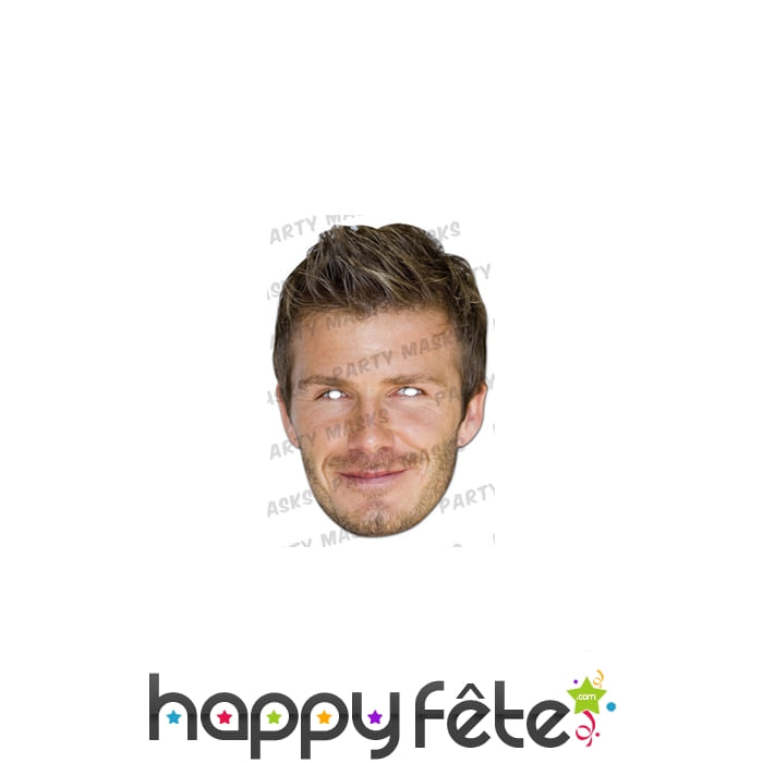 Masque de David Beckham en carton