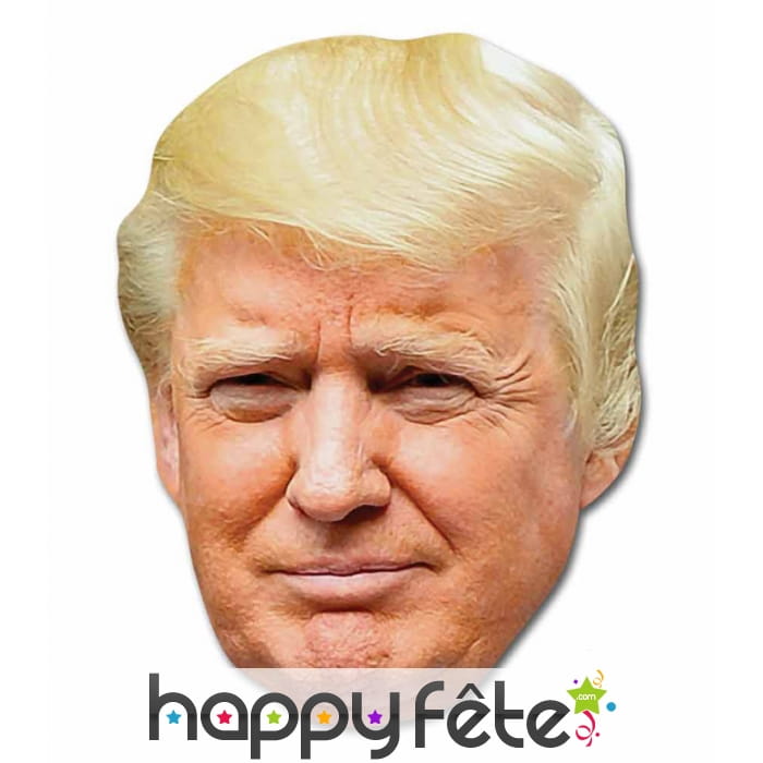 Masque de Donald Trump en carton