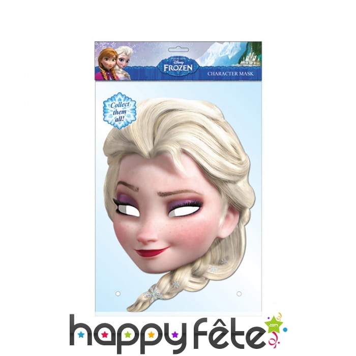 Masque de Elsa reine des neiges, en carton