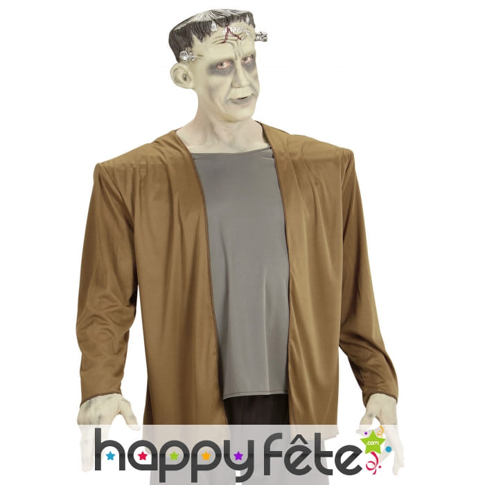 Manteau de Frankenstein avec chemise et coiffe