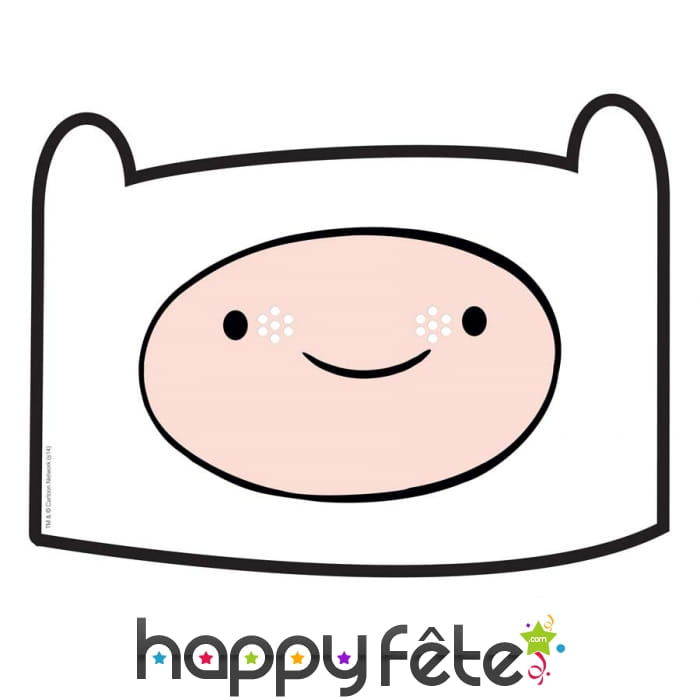 Masque de Finn en carton, cartoon network