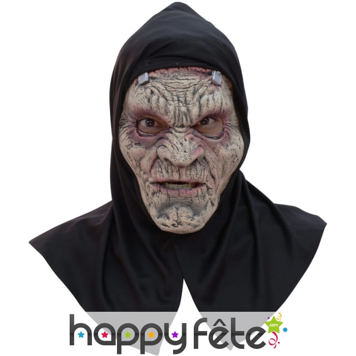 Masque de Frankenstein et capuche noire