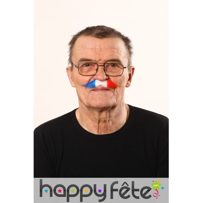 Moustache drapeau Francais