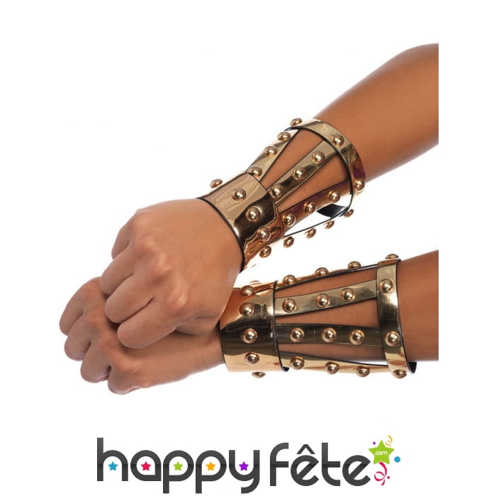 Manchons de gladiateur avec rivets, réglable
