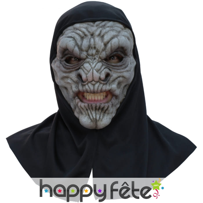 Masque de gargouille avec capuche noire