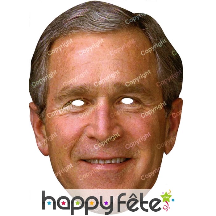 Masque de George Bush en carton