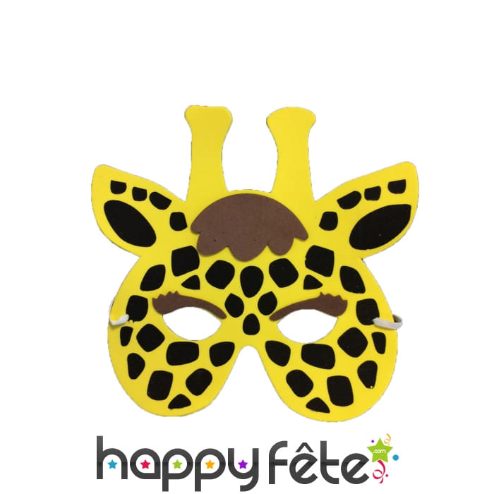 Masque de girafe pour enfant, en mousse