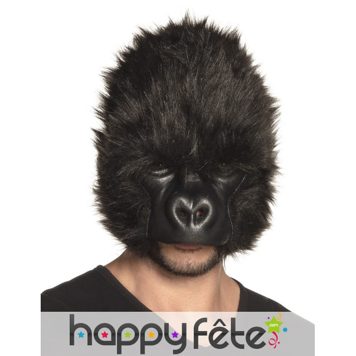 Masque de gorille avec pelage pour adulte