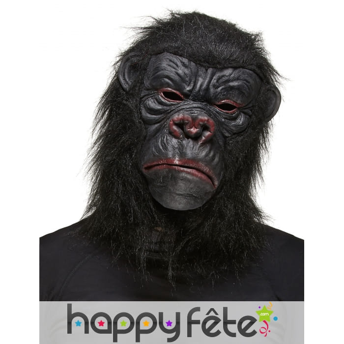 Masque de gorille noir en latex