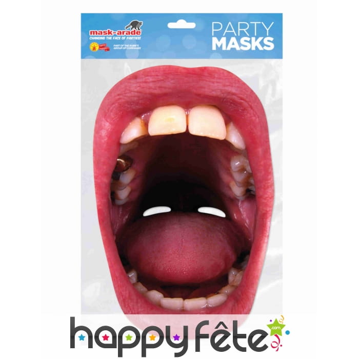 Masque de grande bouche avec des carries, adulte