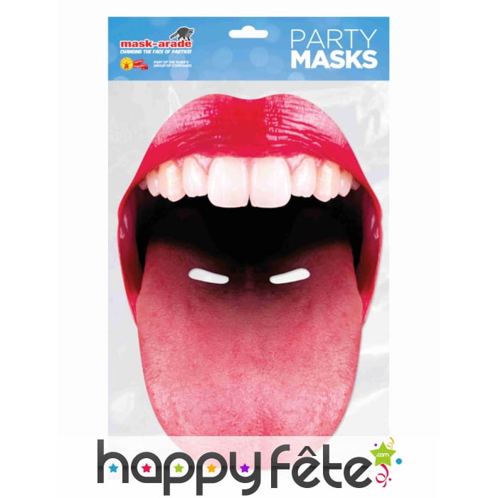 Masque de grande bouche qui tire la langue, adulte