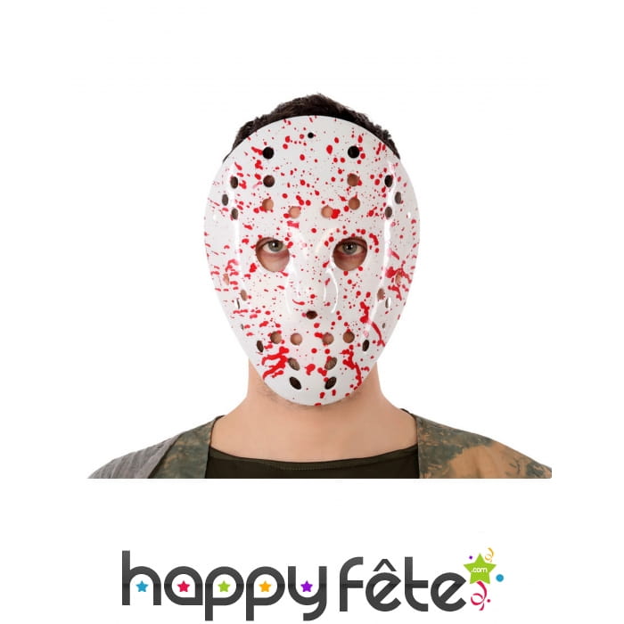 Masque de Jason avec tâches de sang pour adulte