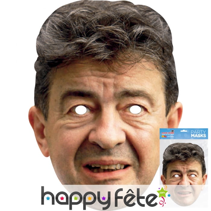 Masque de Jean Luc Mélenchon en carton