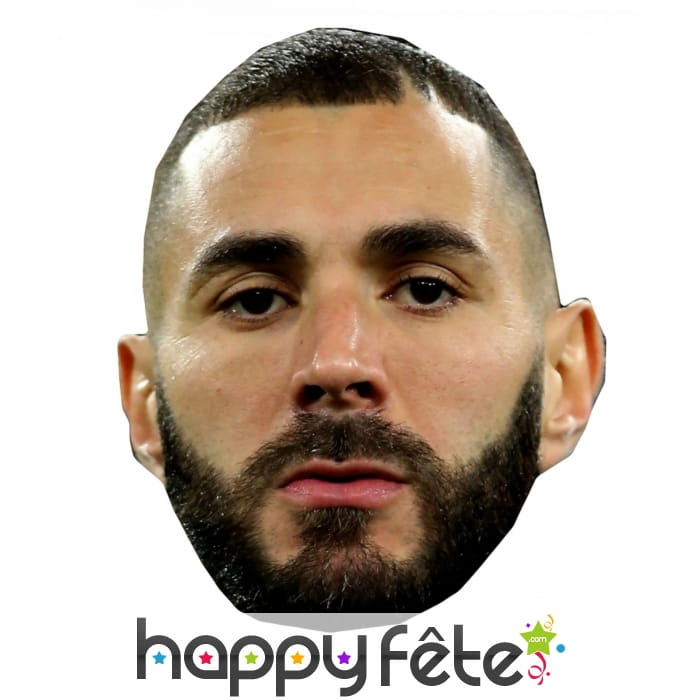 Masque de Karim Benzema en carton plat