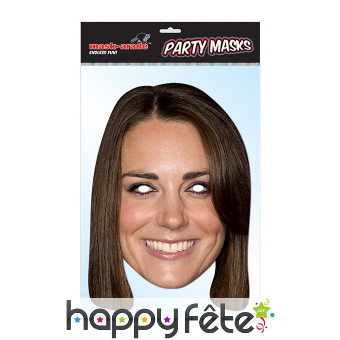Masque de Kate Middleton, en carton