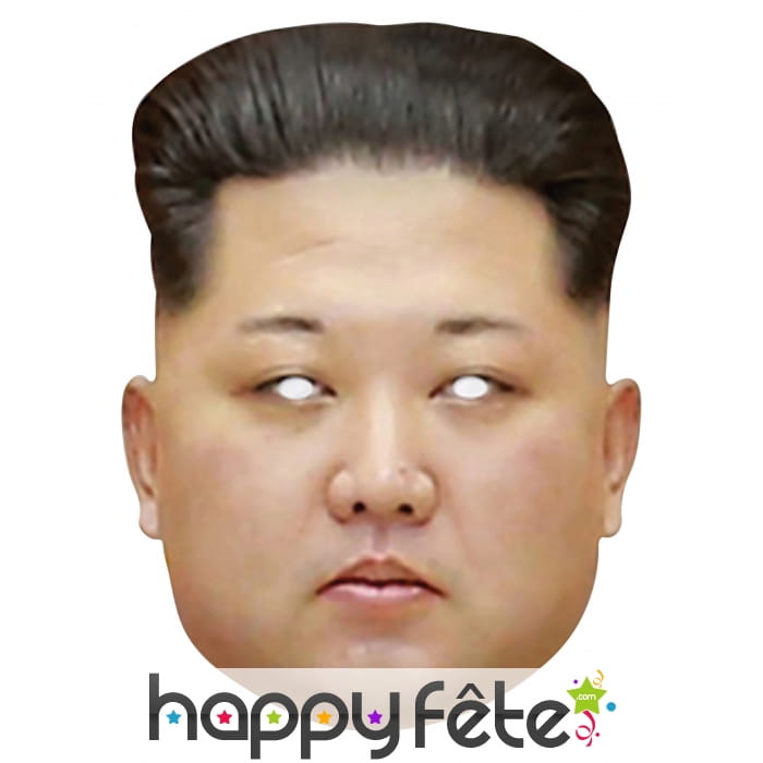 Masque de Kim Jong Un en carton plat