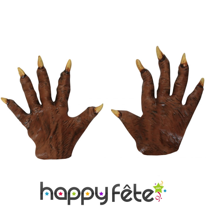 Mains de loup garou en latex