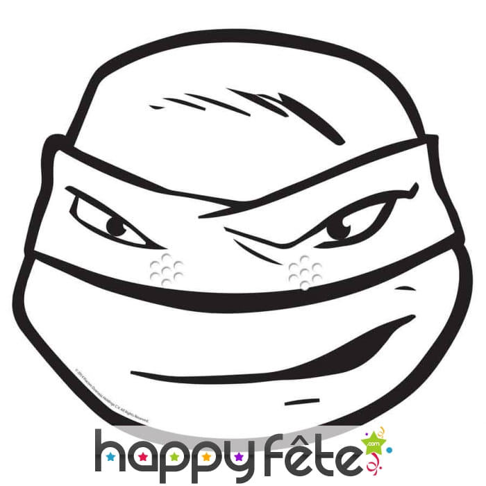 Masque de Léonardo à colorier