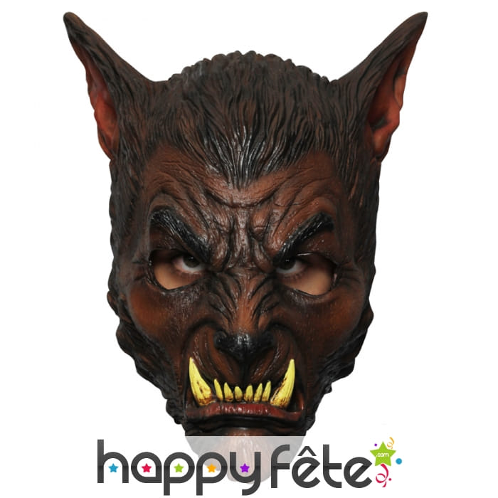 Masque de loup garou marron