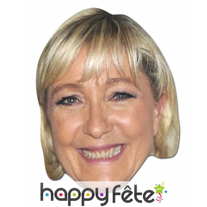 Masque de Marine Le pen en carton plat