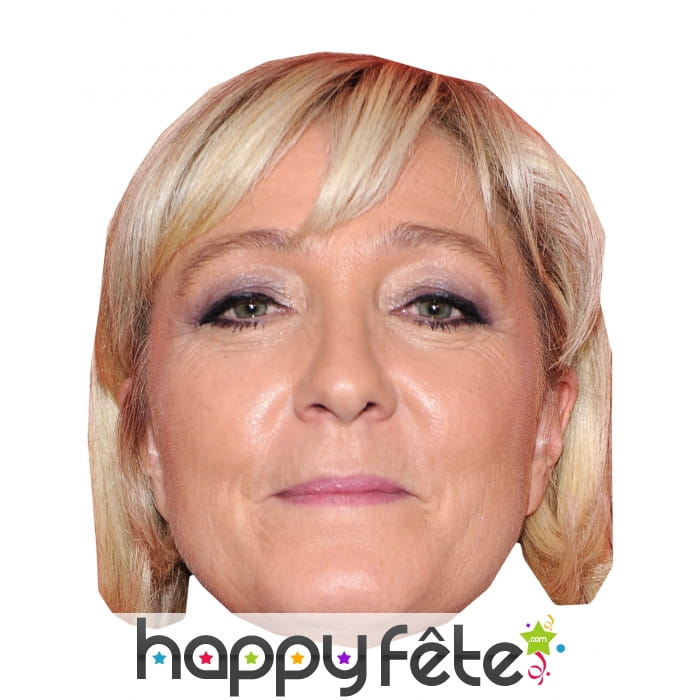 Masque de Marine Le Pen en carton