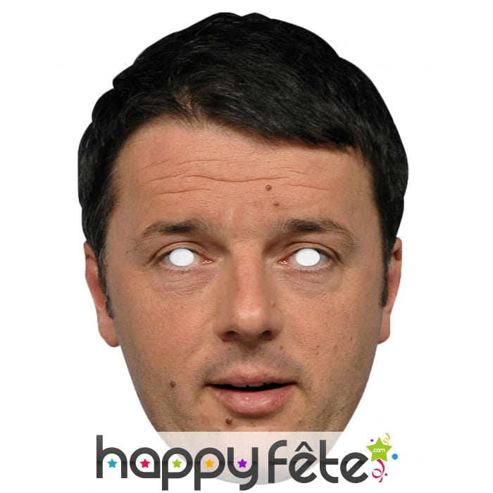 Masque de Matteo Renzi en carton
