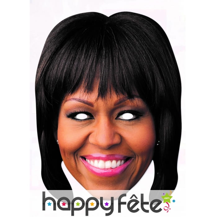 Masque de Michelle Obama en carton plat