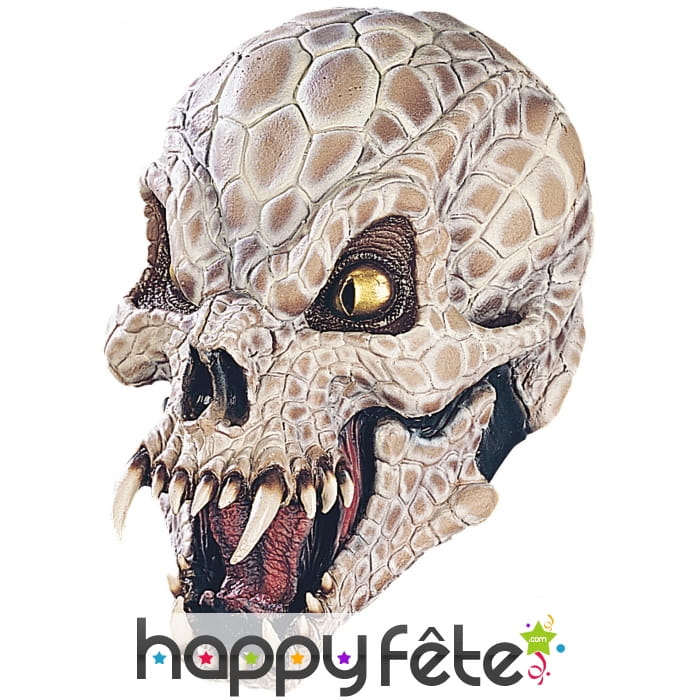 Masque de monstre squelette cobra en latex, Luxe