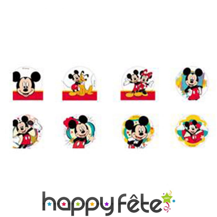 Minis disques Mickey mouse en sucre 34mm