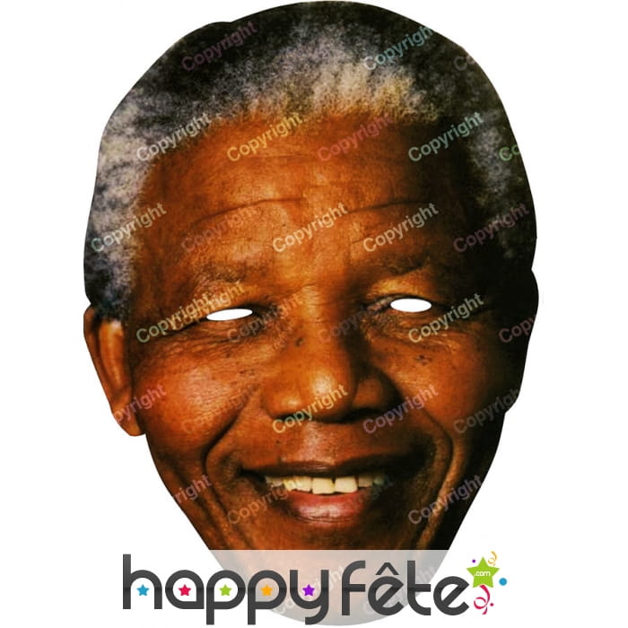 Masque de Nelson Mandela en carton