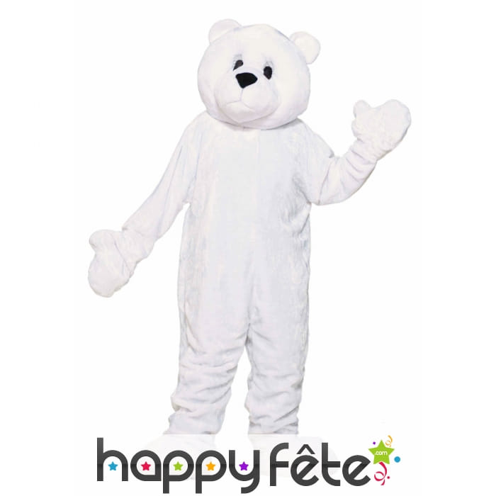 Mascotte d'ours blanc