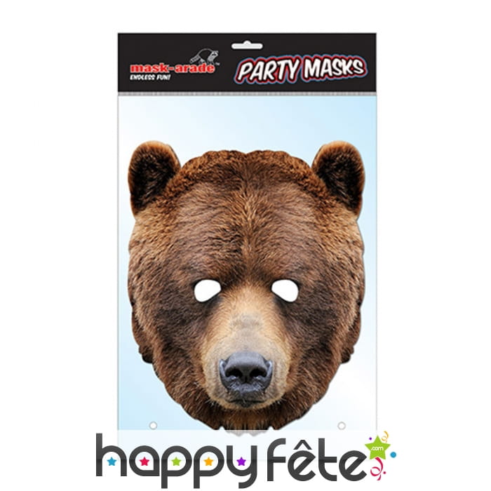 Masque d'ours en carton
