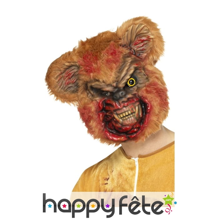 Masque d'ours en peluche zombie