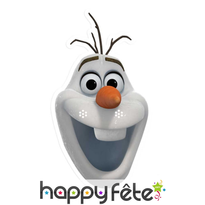 Masque de Olaf en carton plat