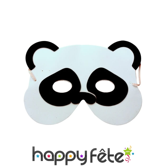 Masque de panda pou enfant, en mousse