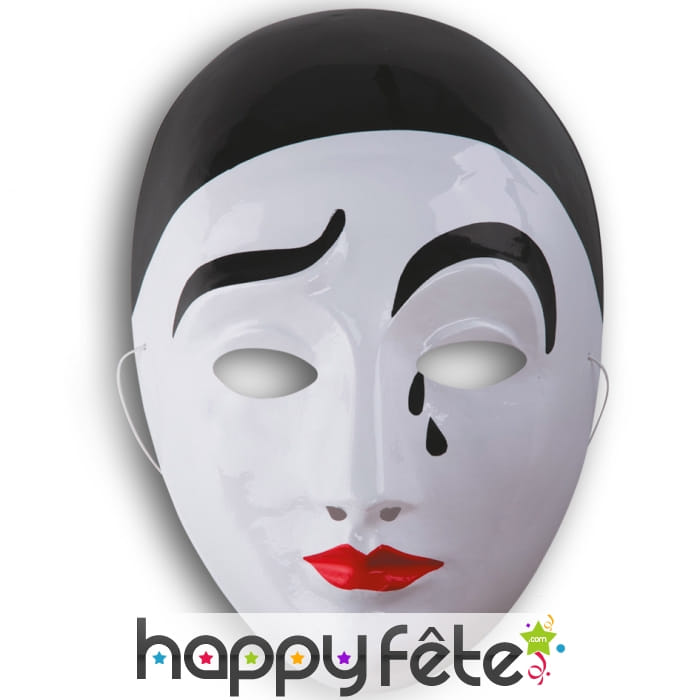 Masque de Pierrot qui rit et qui pleure