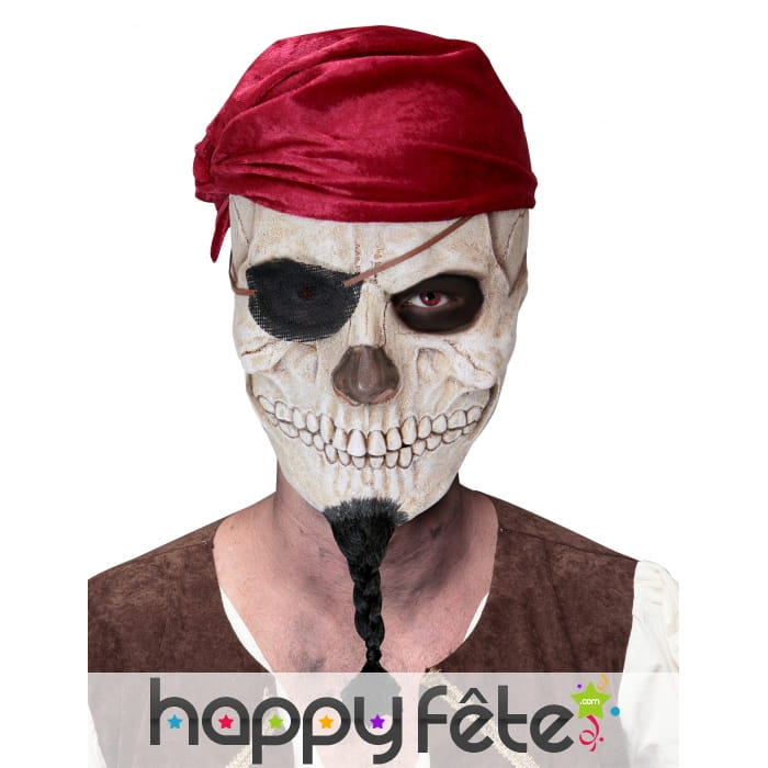 Masque de pirate squelette intégral pour adulte