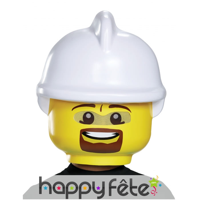 Masque de pompier Légo pour enfant