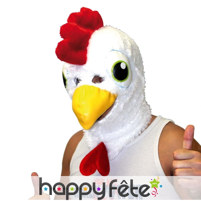 Masque de poulet blanc, intégral