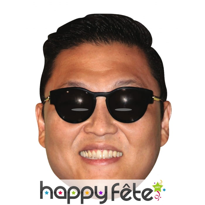 Masque de Psy en carton, Gangnam Style