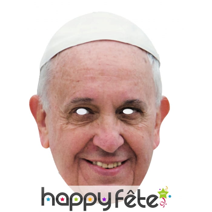 Masque du Pape François 1er en carton