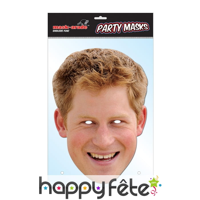 Masque du prince Harry, carton